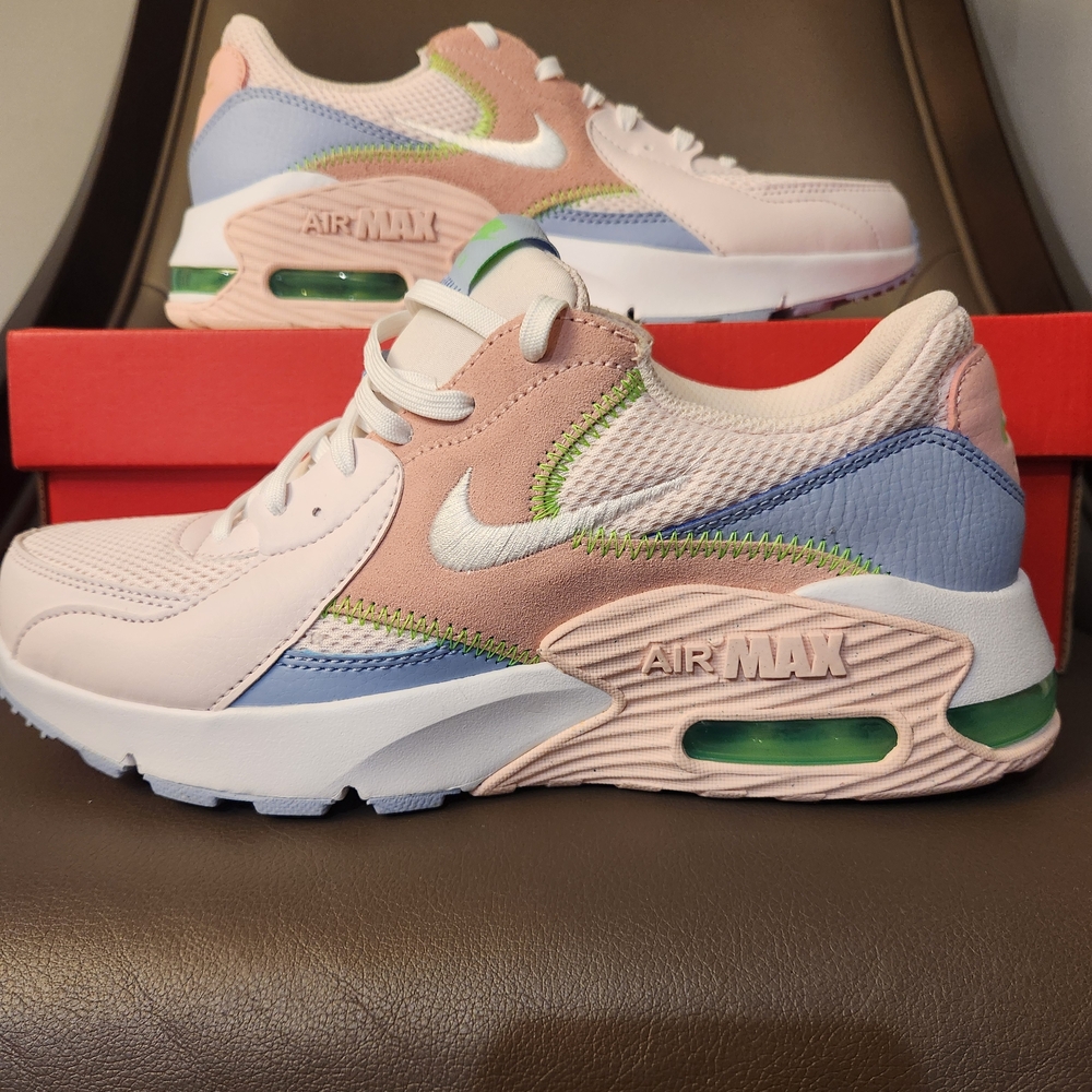 Nike Pink and Blue Air Max Sneakers